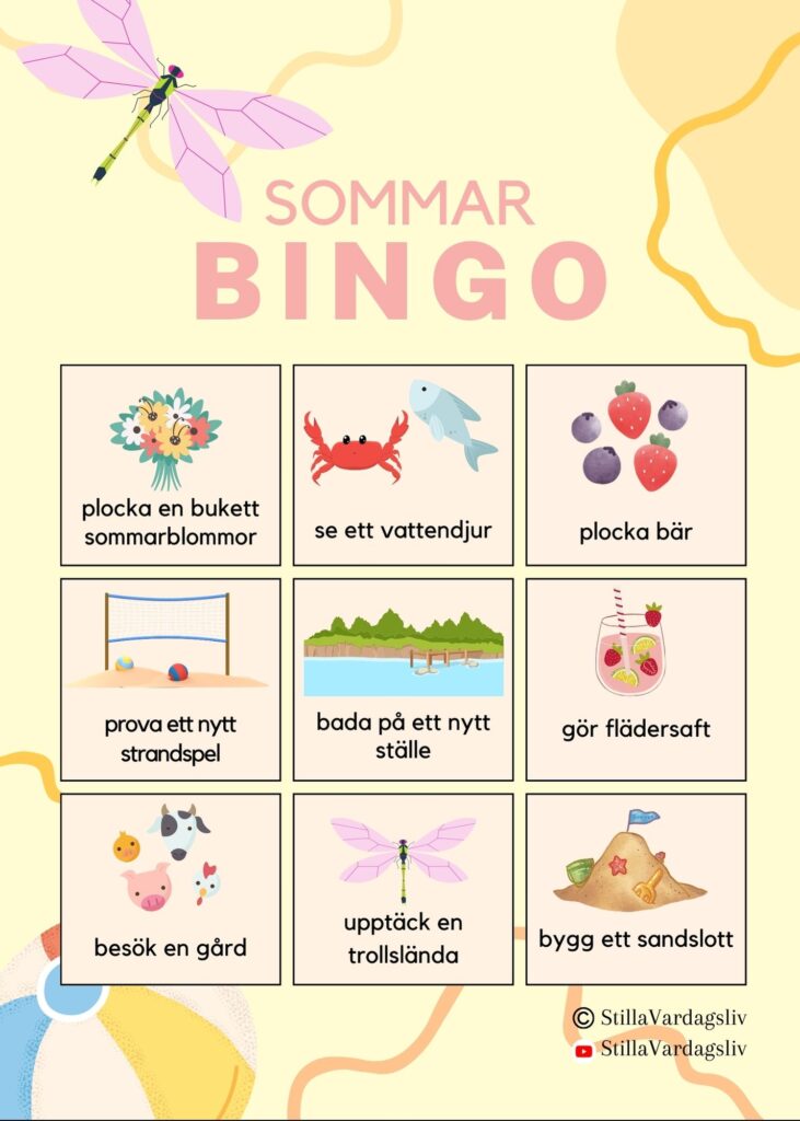 naturbingo sommar